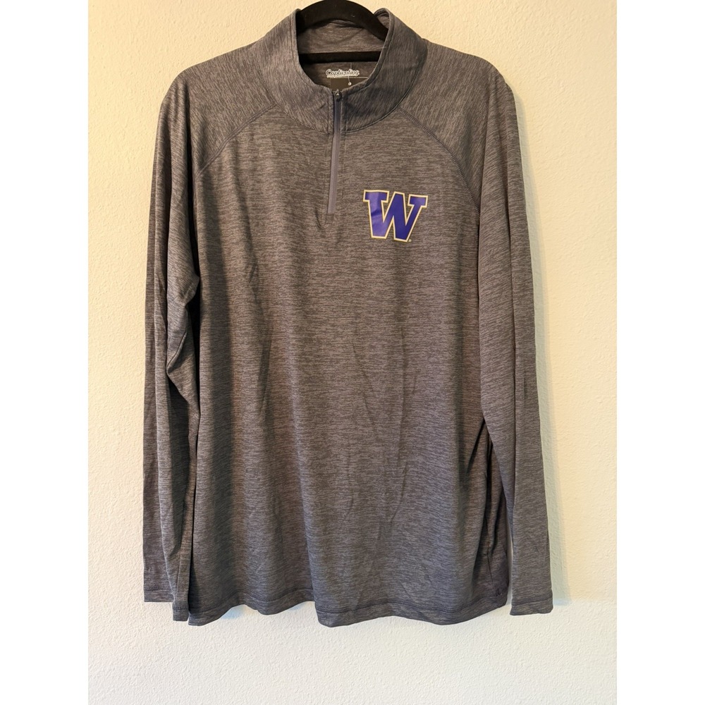 University of Washington‎ Huskies Captivating Knit Quarter Zip Pullover XL Zip